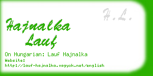 hajnalka lauf business card